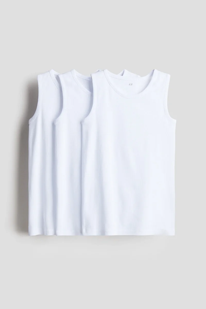 اتش اند ام بلوزة فيست من جيرسيه قطني - عبوة من 3 قطع