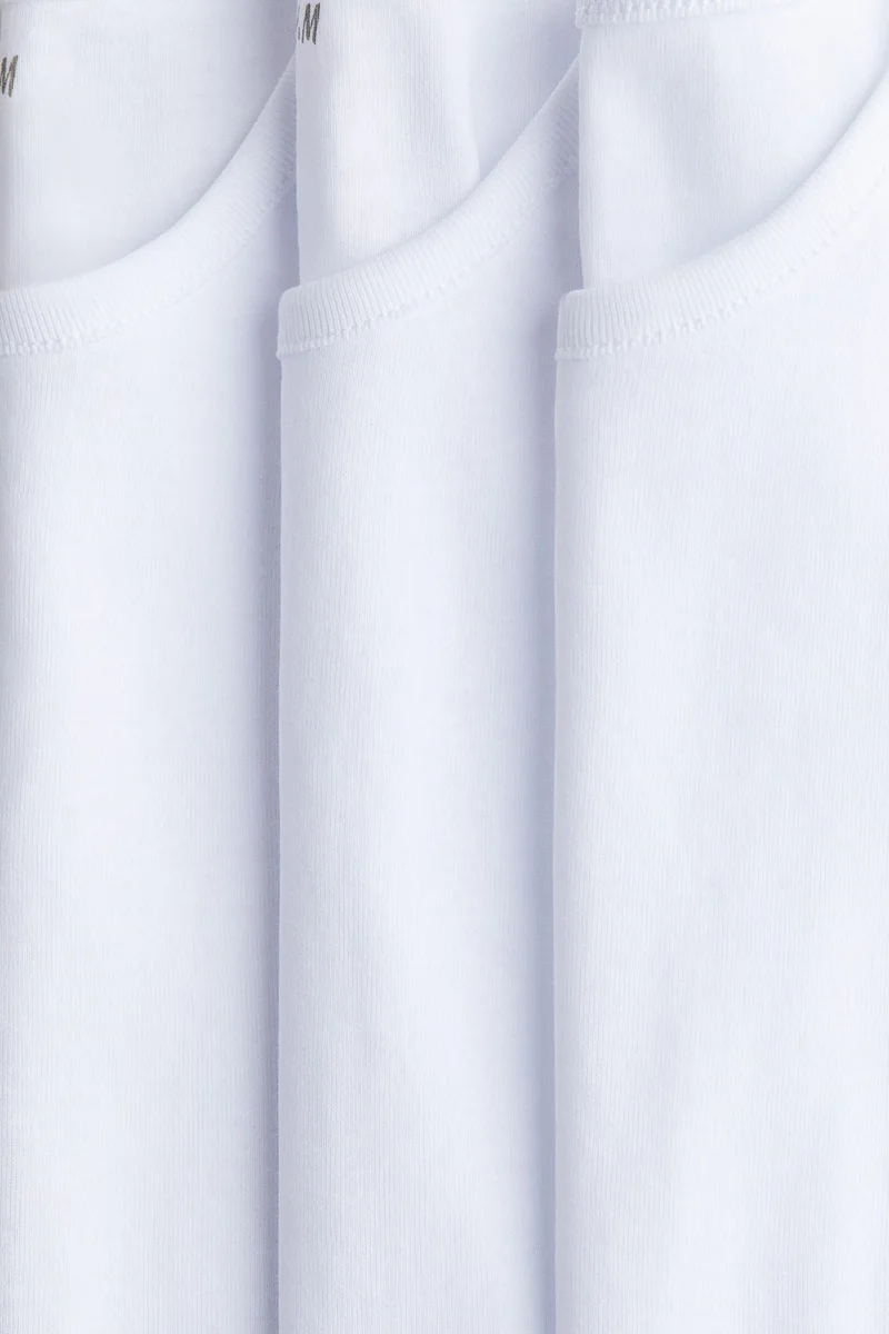 اتش اند ام بلوزة فيست من جيرسيه قطني - عبوة من 3 قطع