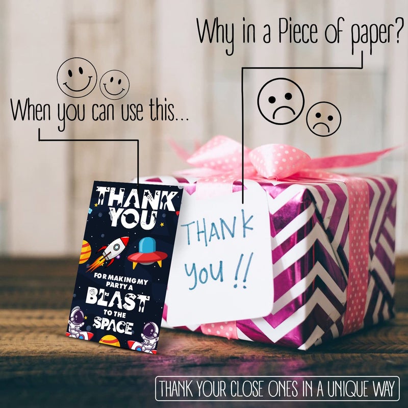 Zyozique Space Theme Thank You for Making Party A Blast to The Space Tags for BirthdaySpace Thank You Label Tags for Birthday Bridal Shower Wedding Baby Shower Thanksgiving Favor Pack of 50