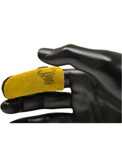 G & F Products G & F Products 8128M Cowhide Leather Guard Finger Protection, Medium, Tan Brown/Tan 