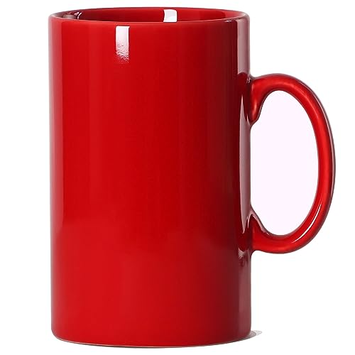 Smilatte 28 OZ Extra Large Ceramic Coffee Mug, M018 Classic Porcelain Boss Super Big Tea Cup with Handle for Office and Home, Red - Image 1