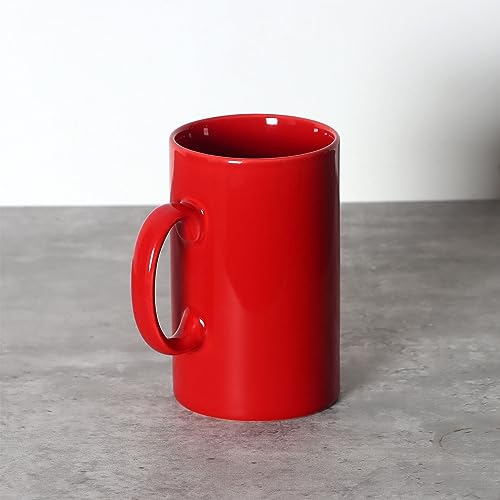 Smilatte 28 OZ Extra Large Ceramic Coffee Mug, M018 Classic Porcelain Boss Super Big Tea Cup with Handle for Office and Home, Red - Image 5