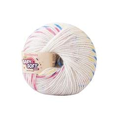 RCB Vardhman Acrylic Knitting Wool/Yarn Multi Shaded White 02 (Pack Of 6) Baby Soft Wool Ball Hand Knitting Wool/Art Craft Soft Fingering Crochet Hook Yarn,Needle Knitting Yarn Thread Dyed - Image 3