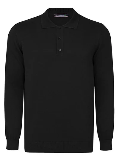 FELIX HARDY Polo collar long sleeve jumper