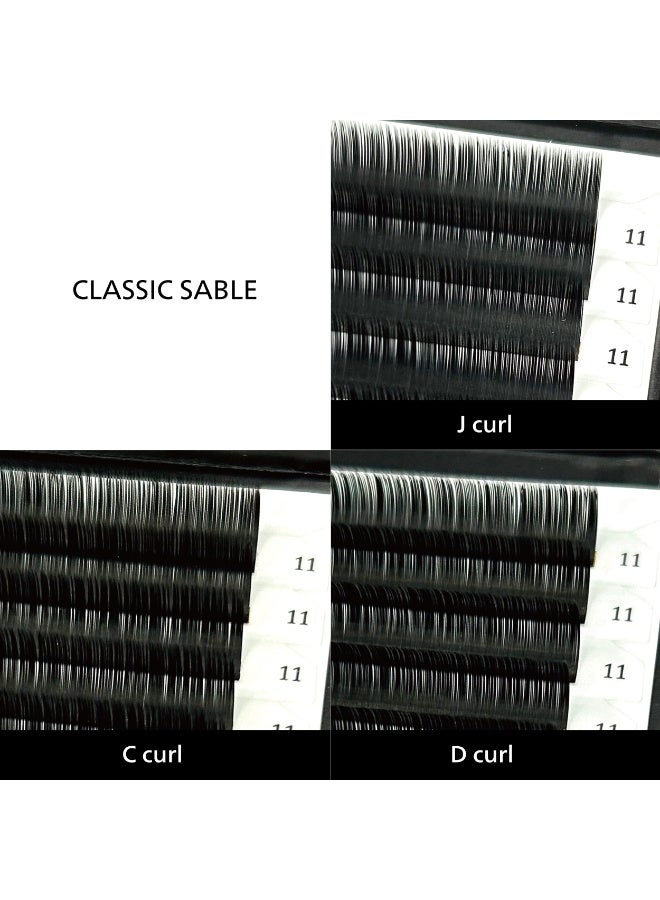فولا Classic Sable Flat 12 Lines D Curl 0.20mm Size Mix - Image 2
