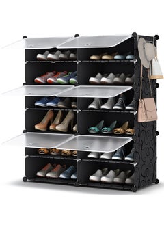HOMIDEC HOMIDEC Shoe Rack Organizer, 6 Tier Storage Cabinet 24 Pair Plastic Shoe Shelves for Closet Hallway Bedroom Entryway  - Image 1