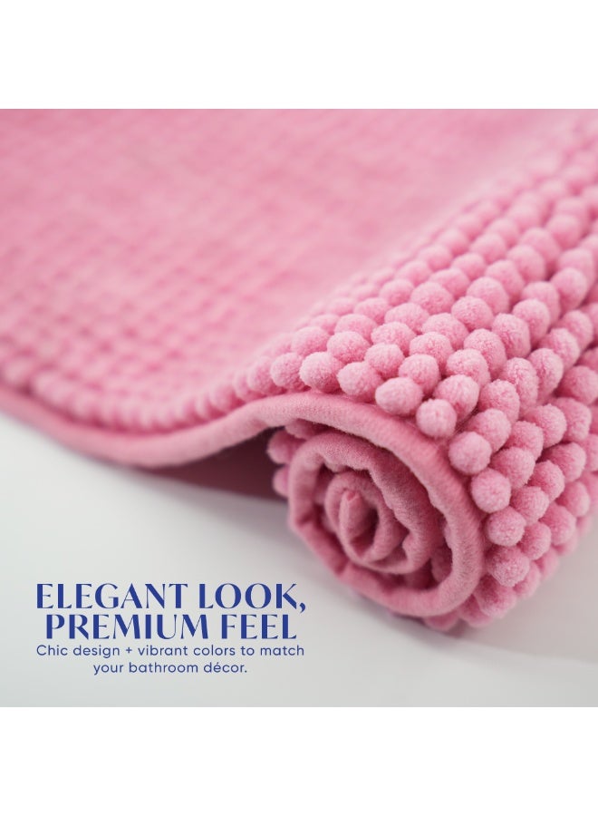 DIVEENAS Diveena's Non-Slip Bathroom Mat – 40x60cm Super Soft Microfiber Bath Mat, Quick-Dry & Machine Washable Bath Rug for Bathroom or Powder Room & Home | Rose - Image 4