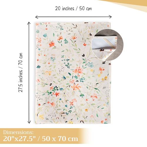 Maison d' Hermine Kitchen Towels Set of 2 100% Cotton 27.50" x 20" Reusable Cloth Tea Dish Towels Absorbent with Hanging Loop for Kitchen, Home, Dining, Cocktail Parties Spring/Summer (Colmar) - Image 4