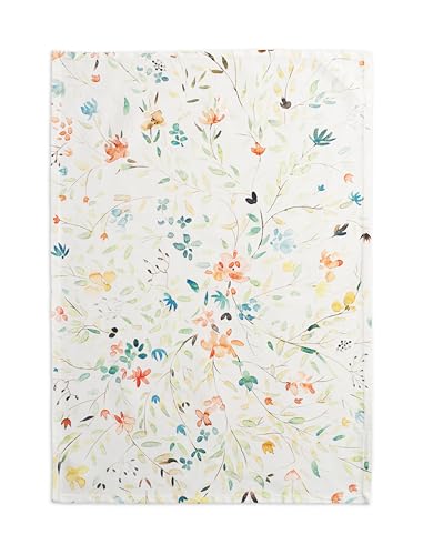 Maison d' Hermine Kitchen Towels Set of 2 100% Cotton 27.50" x 20" Reusable Cloth Tea Dish Towels Absorbent with Hanging Loop for Kitchen, Home, Dining, Cocktail Parties Spring/Summer (Colmar) - Image 1