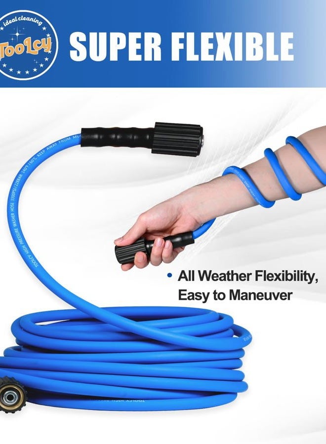 TOOLCY Pressure Washer Hose and Gun Kit, 30ft Kink Resistant Power Washer Hose and Gun with 5 Nozzle, 3/8" Swivel Quick Connector & M22-14mm Plug, Compatible with Simpson, Craftsman, Ryobi - Image 3