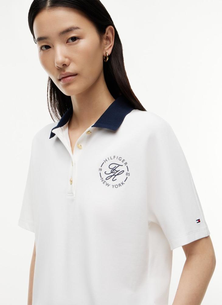 TOMMY HILFIGER Regular Fit Gold-Tone Button Polo Shirt - Image 3