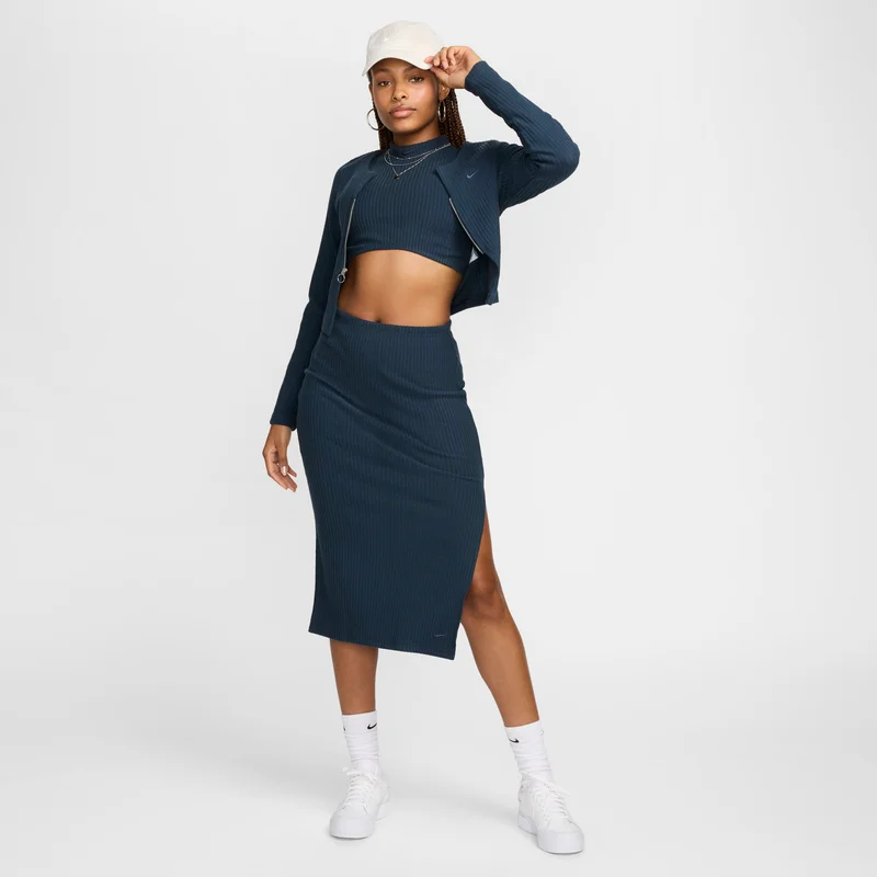 Nike Blue Nike Sportswear Chill Rib for Women | Best Price UAE