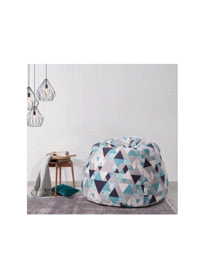 Triangle Velvet Patterned Bean bag