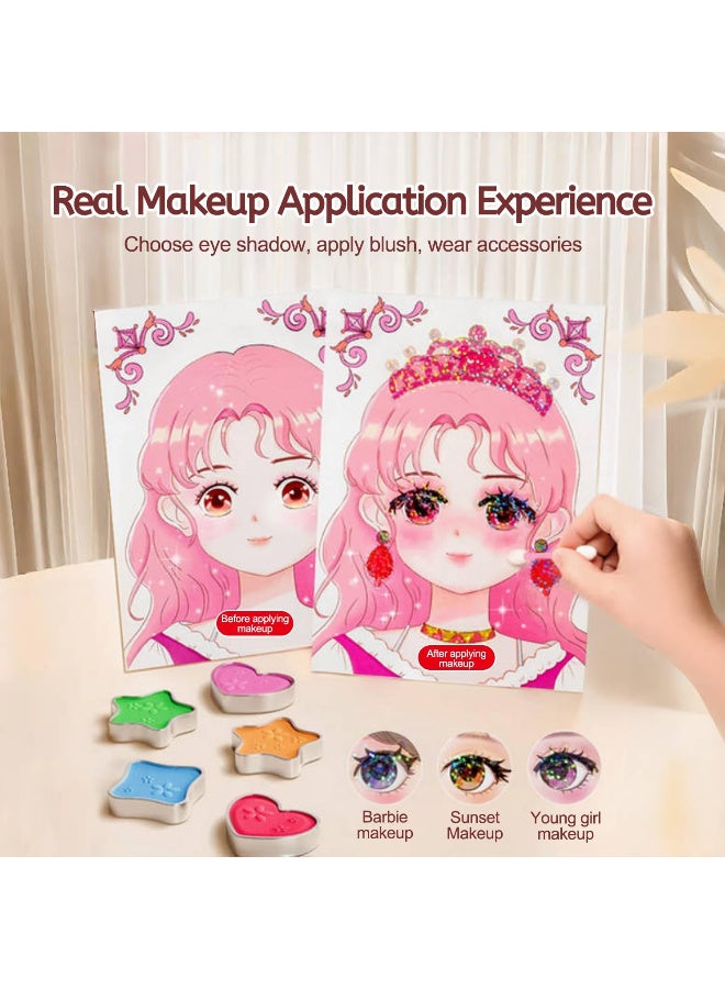 DMG TECH Art Craft Activity for Kids, Paper Craft Kits, Diamond Painting, Dress Up & DIY Paper Makeup Arts, Princess Toys Gift Set, Birthday Party Gift for Girls - Image 3