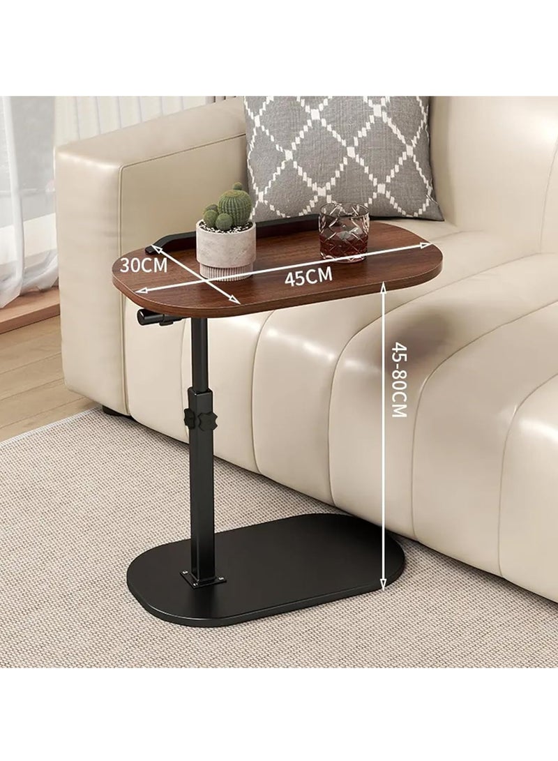 يوڠام طاولة جانبية قابلة للتعديل طاولة قهوة طاولة نهاية على شكل C للأريكة دوران 360 درجة طاولة جانبية صغيرة طاولة خدمة طاولات نهاية للمساحات الصغيرة طاولة صينية للتلفاز للأريكة طاولة لابتوب ضيقة لغرفة المعيشة غرفة النوم - Image 2