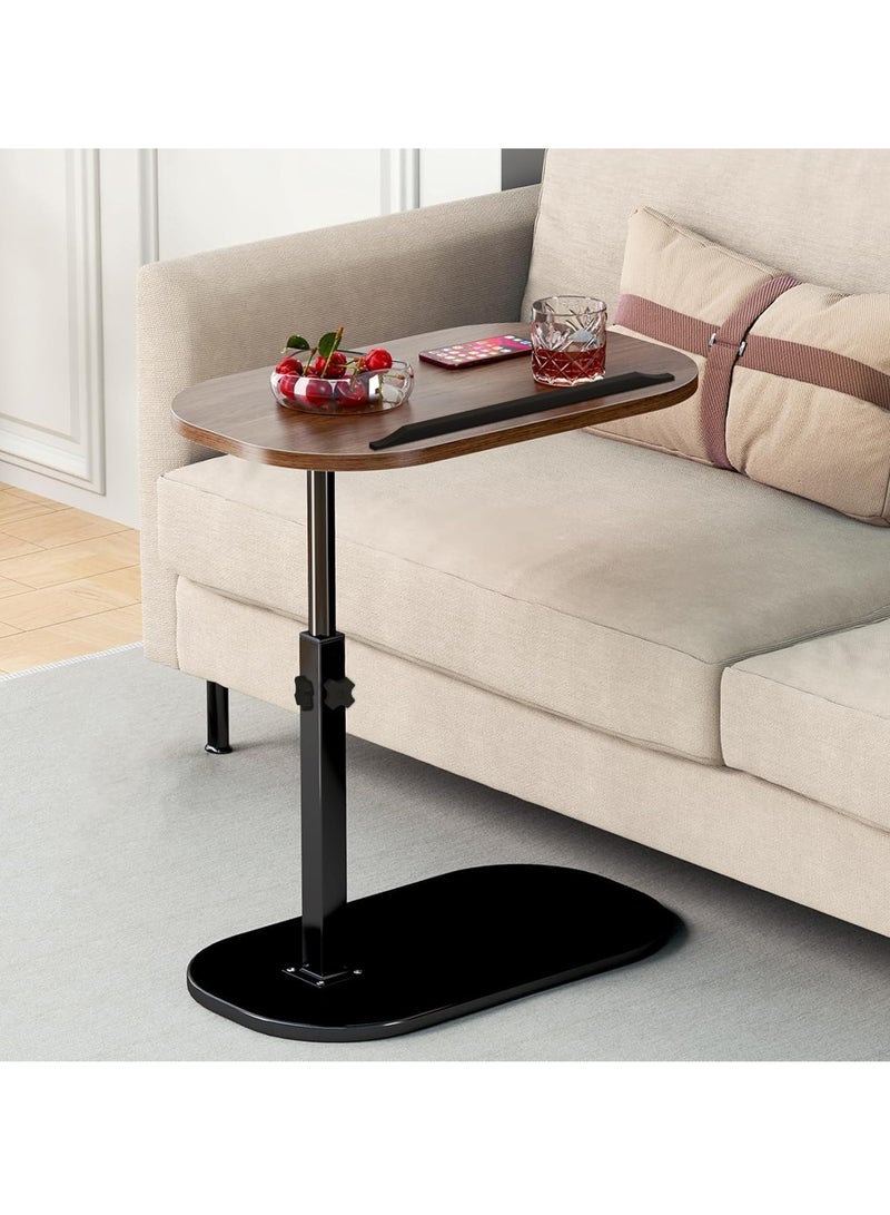 يوڠام طاولة جانبية قابلة للتعديل طاولة قهوة طاولة نهاية على شكل C للأريكة دوران 360 درجة طاولة جانبية صغيرة طاولة خدمة طاولات نهاية للمساحات الصغيرة طاولة صينية للتلفاز للأريكة طاولة لابتوب ضيقة لغرفة المعيشة غرفة النوم - Image 1