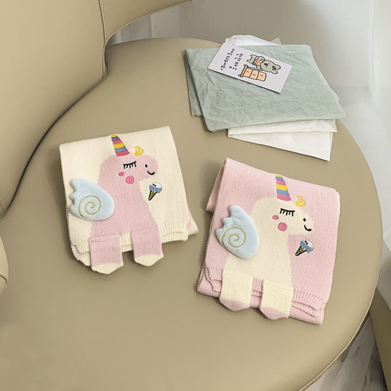 BEARUN Kids Winter Scarf Toddler Girls Cute Knit Scarf Baby Warm Scarves Neck Warmer Pink - Image 5