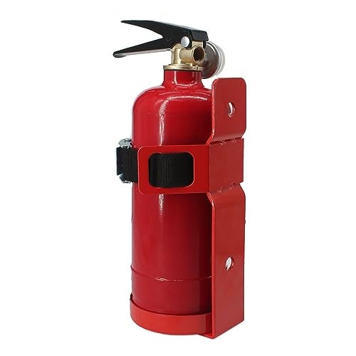 MANNIFEN Fire Extinguisher Mount,Wall Hanging Bracket,Fire Extinguisher Holder for Home, Car, RV, Truck, Mini Fire Extinguishers (2.5LB red 1Pcs) - Image 3