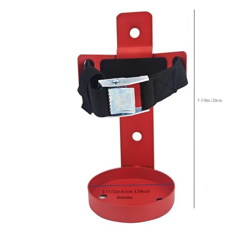 MANNIFEN Fire Extinguisher Mount,Wall Hanging Bracket,Fire Extinguisher Holder for Home, Car, RV, Truck, Mini Fire Extinguishers (2.5LB red 1Pcs) - Image 4