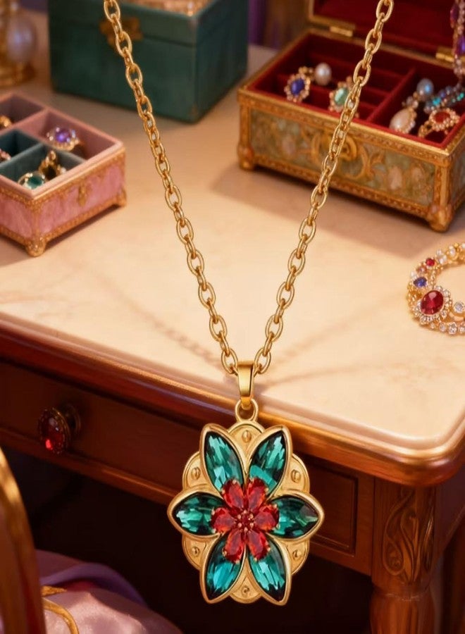 أي ديزاين قلادة الأميرة الذهبية للنساء، مستوحاة من الأميرة المفقودة، هدية مثالية للهالوين، الكريسماس، وأعياد الميلاد - Image 5