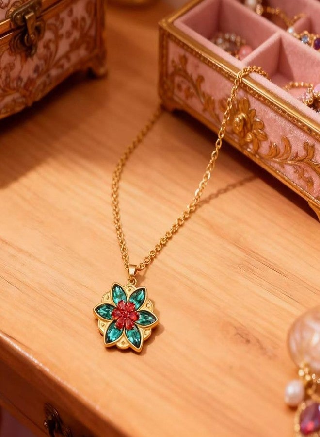 أي ديزاين قلادة الأميرة الذهبية للنساء، مستوحاة من الأميرة المفقودة، هدية مثالية للهالوين، الكريسماس، وأعياد الميلاد - Image 4