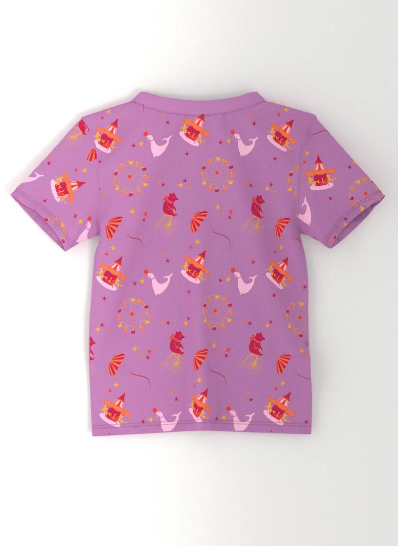 نوتيناتي Nautinati Girls’ Animal Print Cotton T-shirts | Pack of 2 T-shirts for 2 to 10 Years