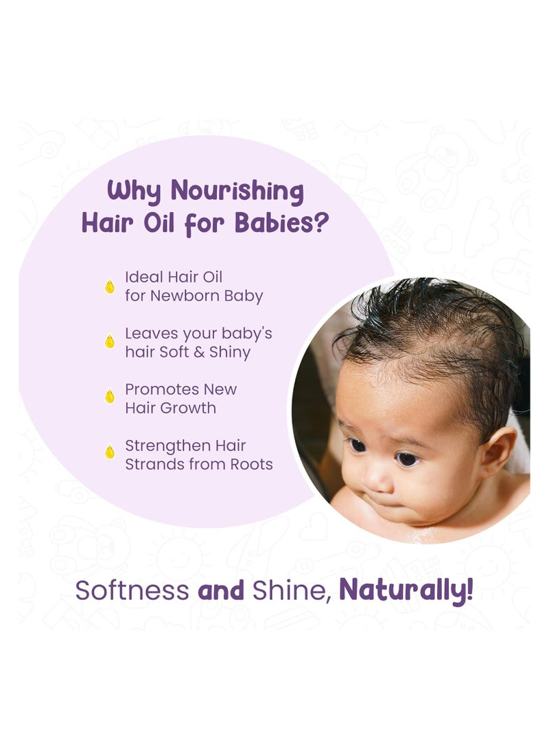 Mother Sparsh Ayurvedic Baby Hair Oil with 21 Herbs and Oils for Babys Tender Scalp and Hair 100 ML - Image 3