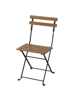 erorex Chair, Outdoor, Foldable Black/Light Brown Stained  - Image 1