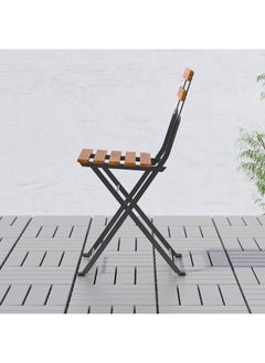 erorex Chair, Outdoor, Foldable Black/Light Brown Stained  - Image 5
