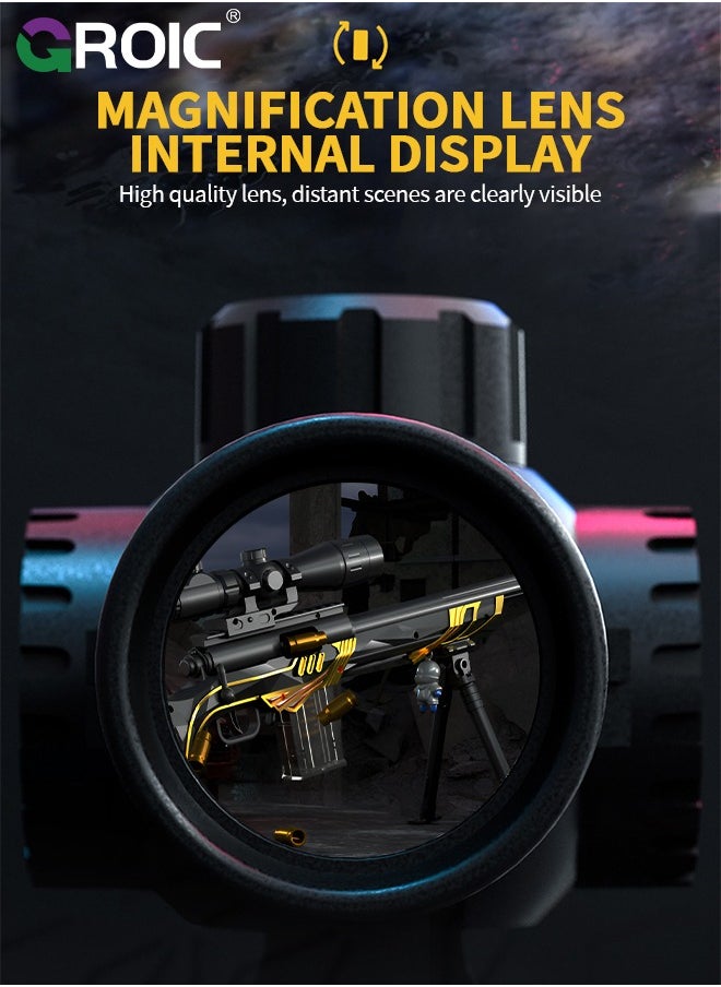 GROIC Toy Gun Soft Bullets Education Toy, Sniper Rifle Blaster Gun M24, 15X Mirror Effect Toy Sniper Guns, DIY Toy with Rich Accessories, Shooting Games Toys for Kids  - Image 4
