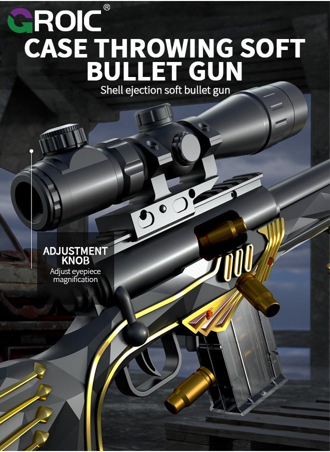 GROIC Toy Gun Soft Bullets Education Toy, Sniper Rifle Blaster Gun M24, 15X Mirror Effect Toy Sniper Guns, DIY Toy with Rich Accessories, Shooting Games Toys for Kids  - Image 2
