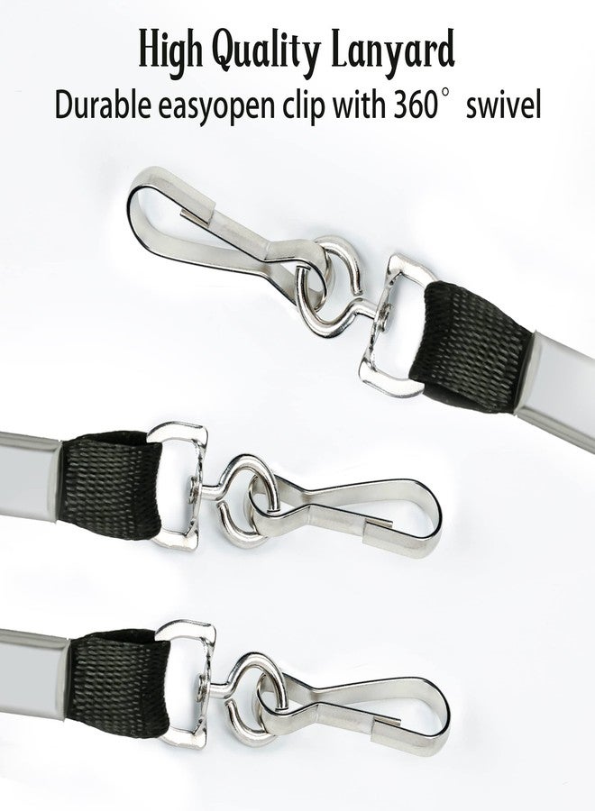 LOCONHA 50 Pack black lanyards Lanyards for Id Badges Lanyards Safety Badge Lanyard 18" with Swivel Hook - Image 3