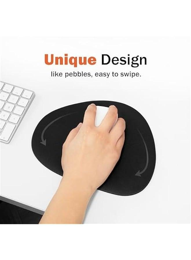 Black Non-Slip Waterproof Washable Mouse Pad for Computer - Image 2