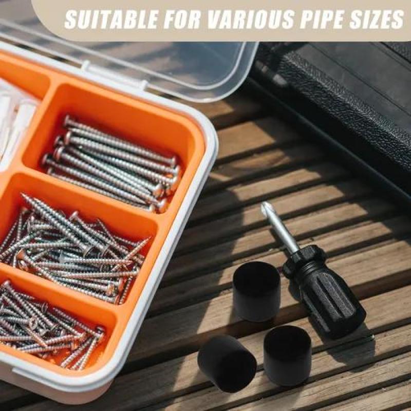 Plastic Thread Protectors 25mm Black Screw Thread Caps - Shields Screw Threads from Impacts and Corrosion - Snug Fit Prevents Dirt Buildup for Plumbing Supplies Hardware Accessories - Image 3