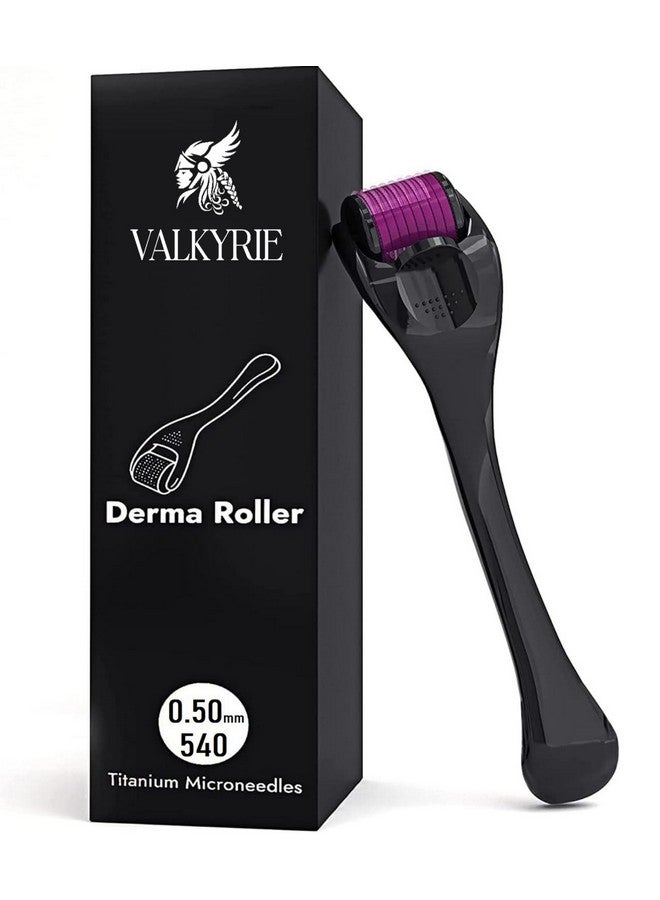VALKYRIE Derma Roller with Titanium Alloy Micro Needles and Storage Case For Scalp, Face and Beard- 0.50mm - Image 1