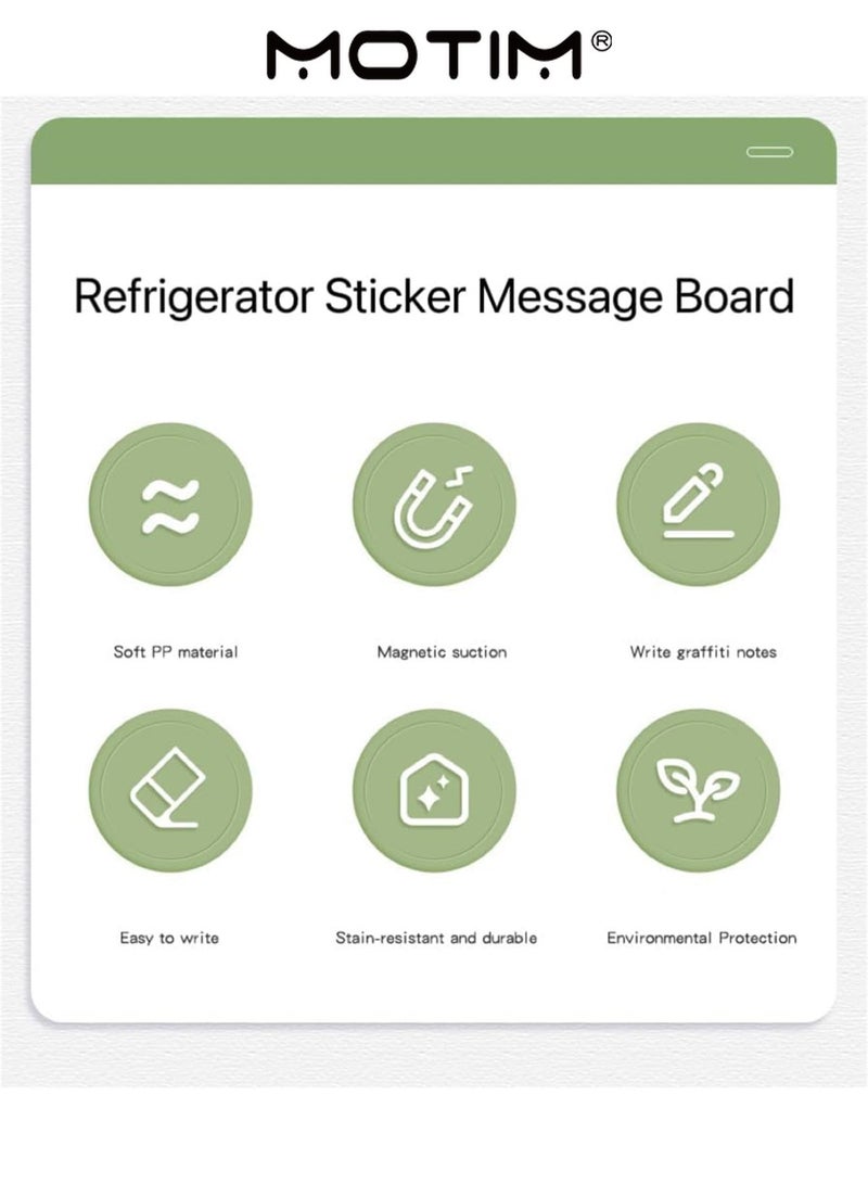 موتيم 3 عبوات تقويم مغناطيسي للثلاجة ، محو جاف ، ممحاة ، تقويم محو جاف ، سبورة بيضاء لجدار الثلاجة وتنظيم الثلاجة - شهريا ، أسبوعيا - Image 2
