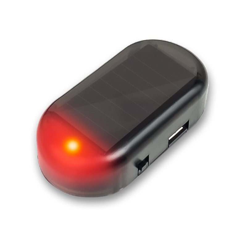 MUNTAQI Solar Powered Car Alarm LED Simulator Caution/Red