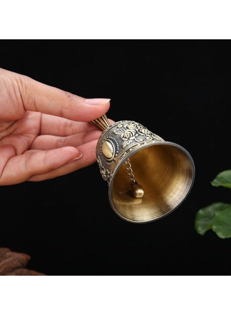 Generic Creative Metal Bell Souvenir High Quality Custom Promotion Gifts Brass Crafts Dinner Service Call Hand Bell School Desk Bell  - Image 5