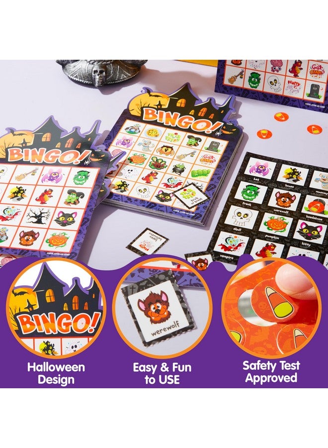JOYIN 32 Players Halloween Bingo Game, Kids Bingo Cards Set for Large Group School Classroom Family Activities, Halloween Party Games, Halloween Party Supplies Card Game - Image 3