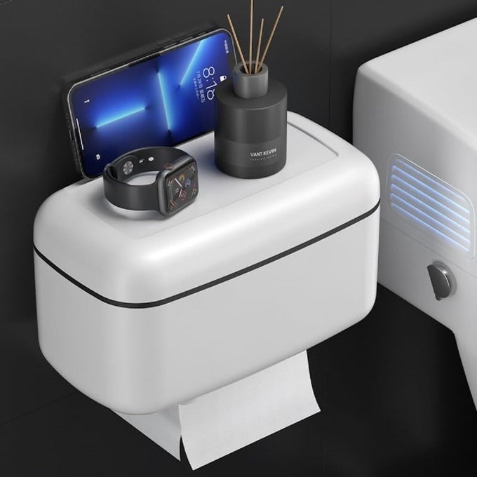SELF ADHESIVE TOILET PAPER HOLDER FOR BATHROOM WITH MOBILE STAND BATHROOM ACCESSORIES TOILET PAPER ROLL HOLDER FOR BATHROOM WALL MOUNTED TISSUE PAPER HOLDER
