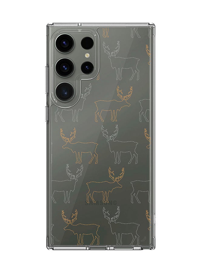 Stylizedd Classic Clear Case for Samsung Galaxy S25 Ultra , Hybrid Soft Case Flexible Edges Anti Drop TPU PC Gel Thin Transparent Cover - Purple Moose - Image 1