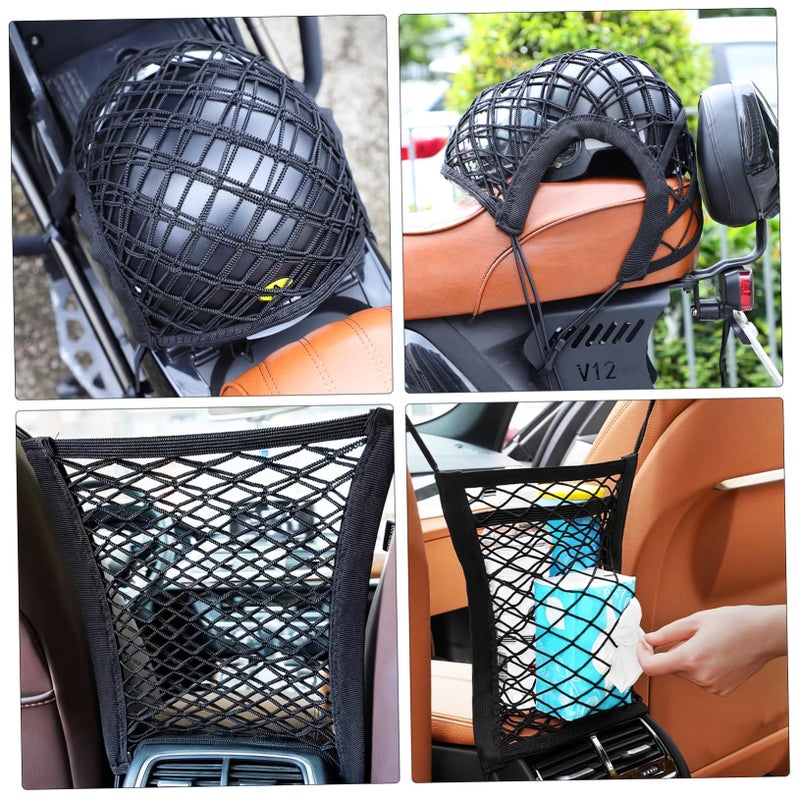 Elastic Mesh Car Organizer Net Front Seat Storage Pet Barrier Space Saving - Image 5