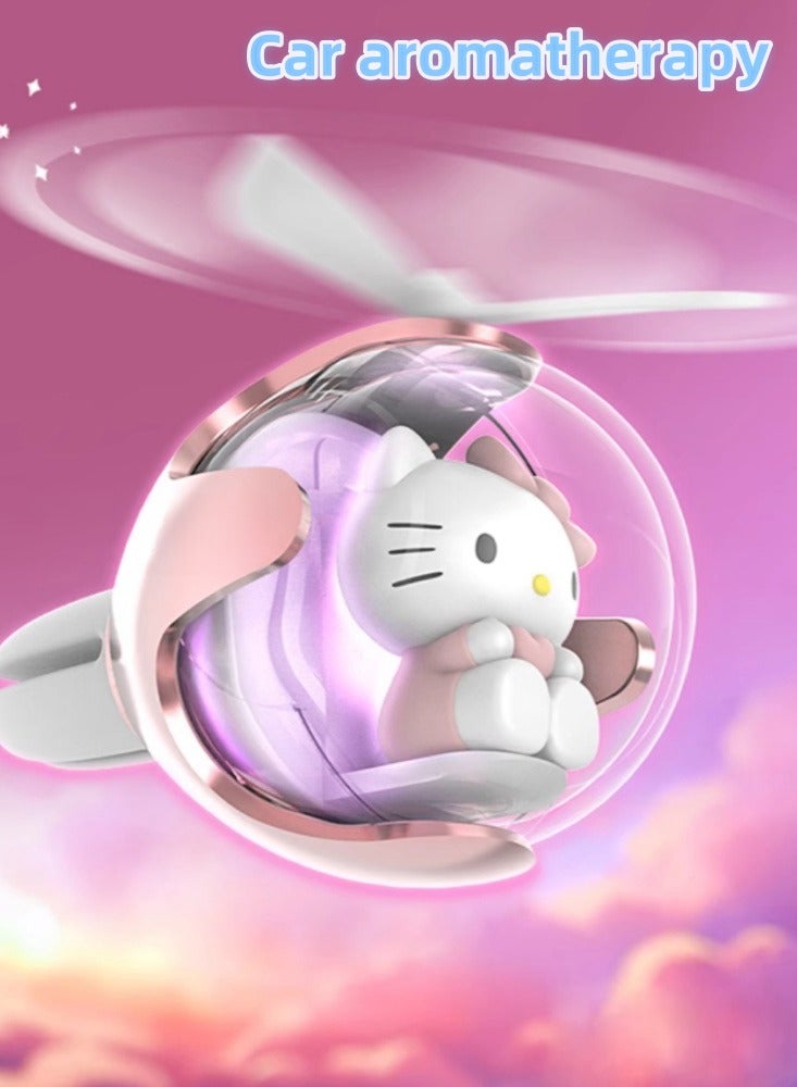 Loquat Flying Ball Car Mounted Aromatherapy Air Outlet Induction Atmosphere Light Decoration Deodorizes and Emits Fragrance - Image 2