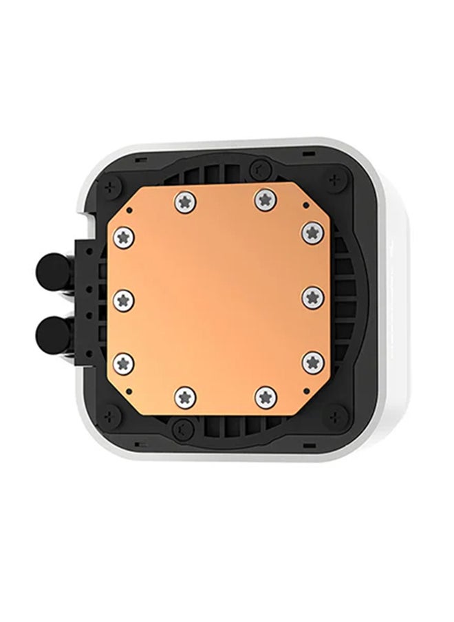 ديب كول مبرد وحدة المعالجة المركزية السائل LQ360، 360 مم، مضخة PRO من الجيل الخامس، 3 مراوح FD12 ARGB، غطاء مغناطيسي دوار للمضخة، شاشة LCD مجزأة، متوافق مع AM5 وLGA1700، تركيب سهل، إضاءة ARGB، أبيض | R-LQ360-WHDSMC-G-1  - Image 2