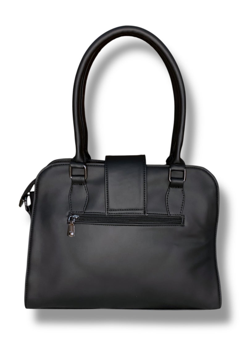 Women’s Handbag and Crossbody – black with Multicolor Design and Elegant Style  - Image 4