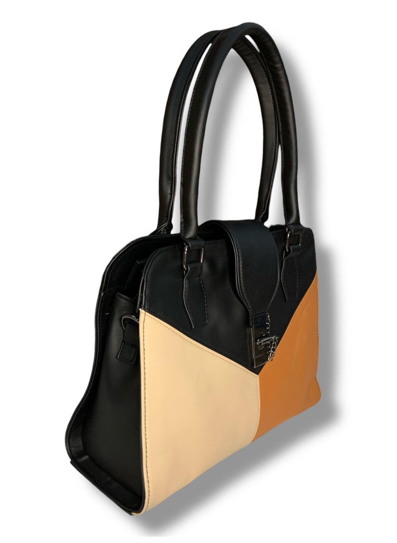 Women’s Handbag and Crossbody – black with Multicolor Design and Elegant Style  - Image 2