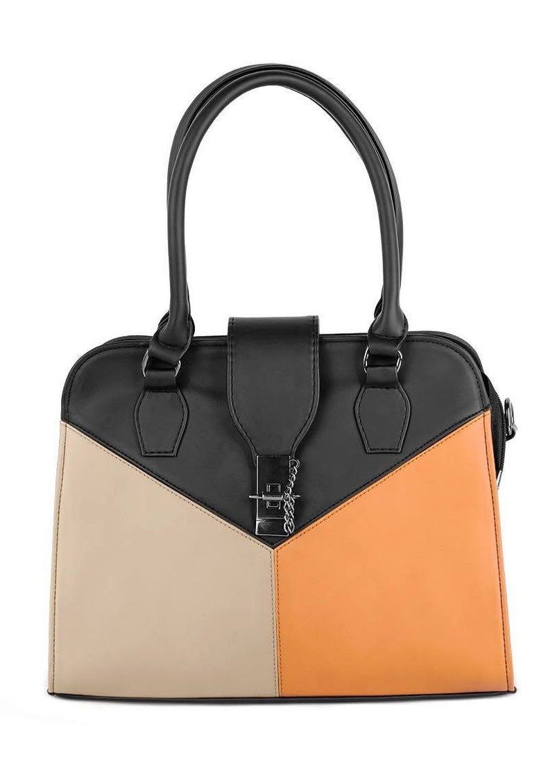 Women’s Handbag and Crossbody – black with Multicolor Design and Elegant Style - Image 2