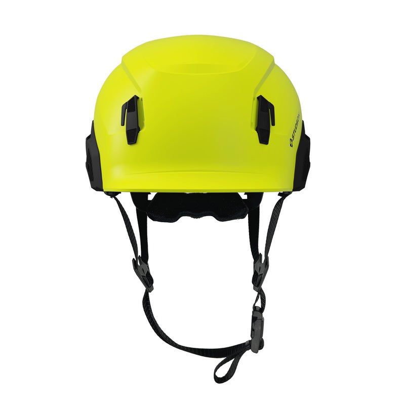 Studson SHK 1 Vented Safety Helmet - Ultralight, Brainshield, Modular Brim, Fidlock Buckle, 4 Point Strap, Breathable, Rainproof, 20KV Protection - Hi-Vis Yellow, M/L, 53-59cm - Image 3