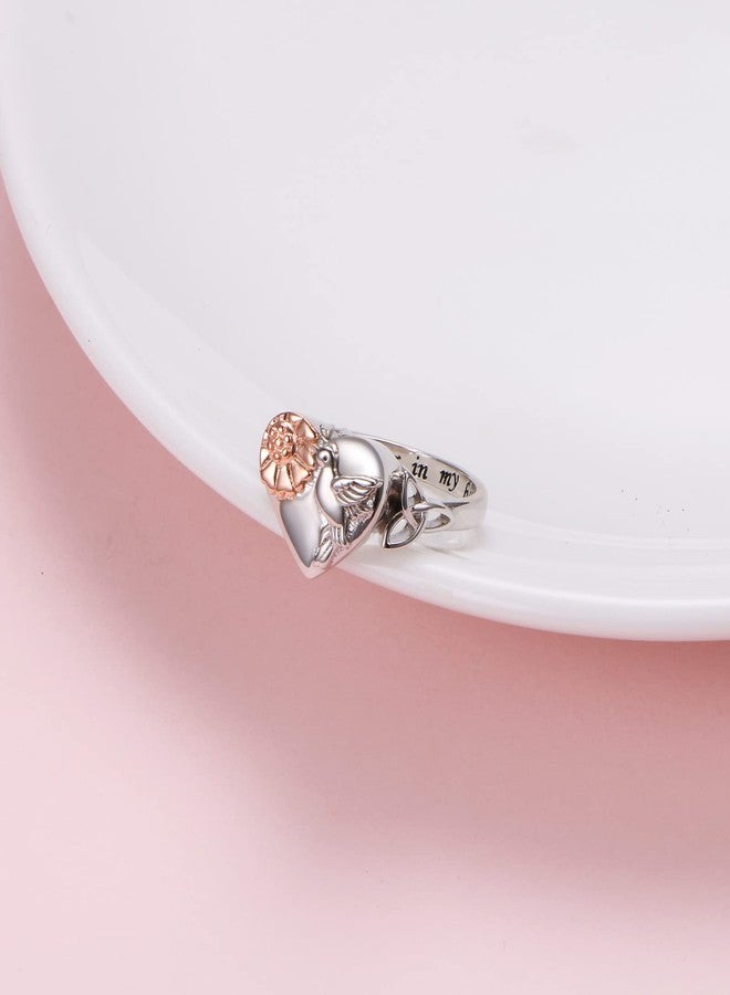 ALPHM S925 Sterling Silver Urn Ring for Ashes Love Heart Keepsake Memorial Cremation Jewelry for Women - Image 2