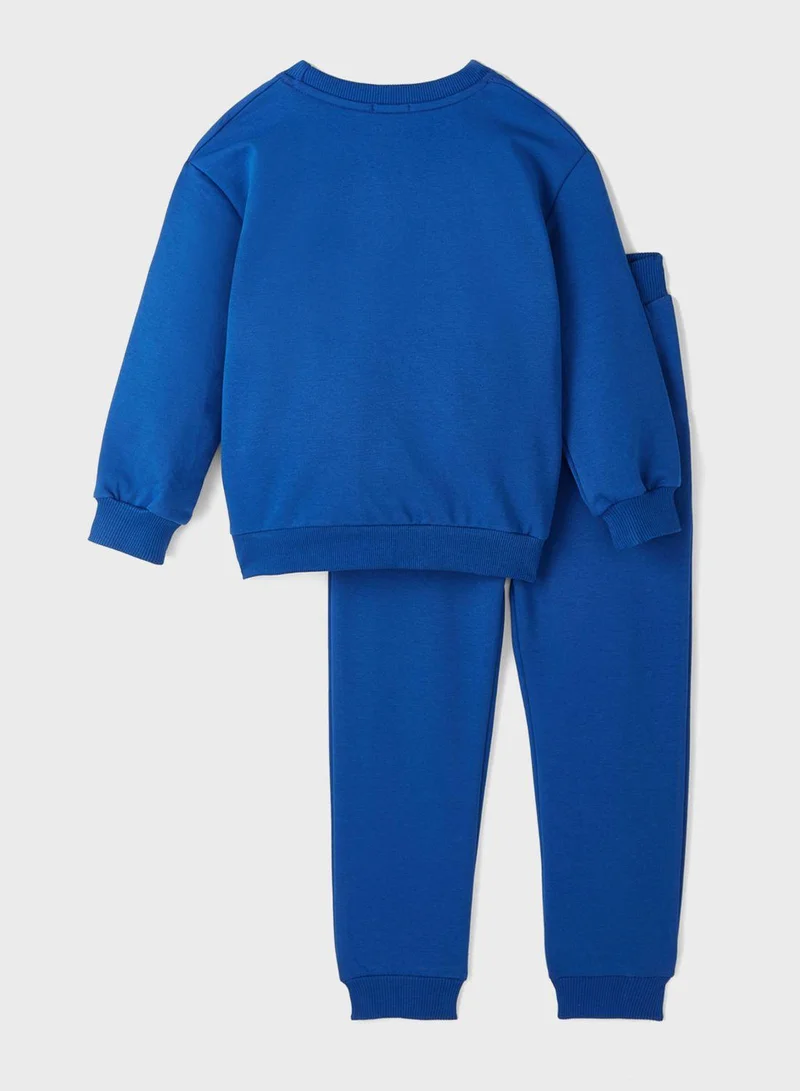 جون June Boy'S Printed Tracksuit Set Beige